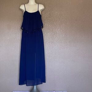 Blue xhilaration maxi dress size m